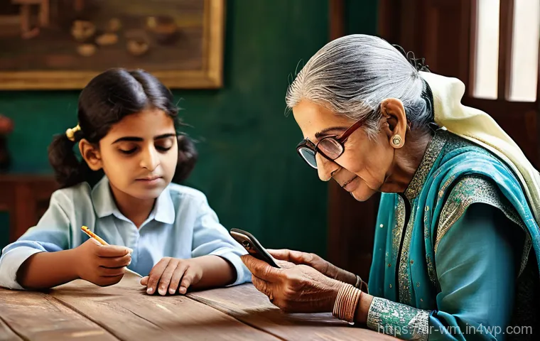 실버세대의 가족과 소통을 위한 기술 - **Prompt:** A heartwarming, photorealistic image of an elderly Pakistani couple, a man and a woman i...